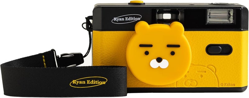 COREX Kakao Friends Reusable 35mm Film Camera [Ryan Edition], Fixed-Focus and Wide Angle, Build in Flash and Compatible with 35mm Color Negative or B/W Film (Film and Battery NOT Included) - Image 1